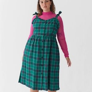 Lazy Oaf Green With Envy Midi Dress